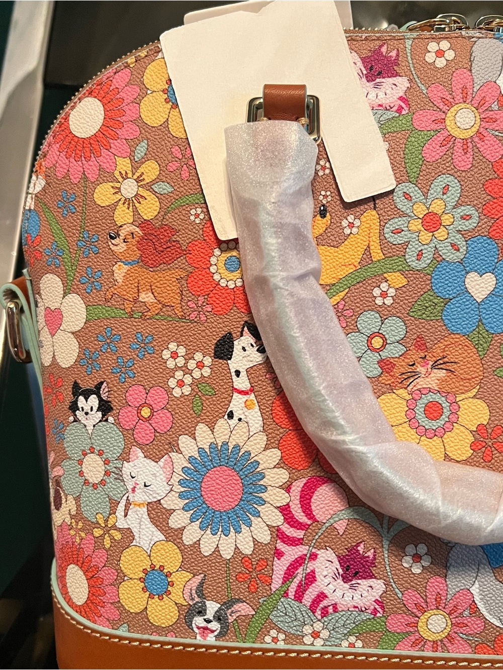 Disney Floral Pets Dooney & Bourke Medium Satchel Bag NEW With Tags RARE - Picture 6 of 9
